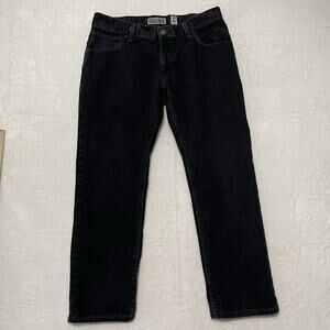 INC International Concepts Jeans Mens 36x30 Black Berlin Slim Straight Cotton